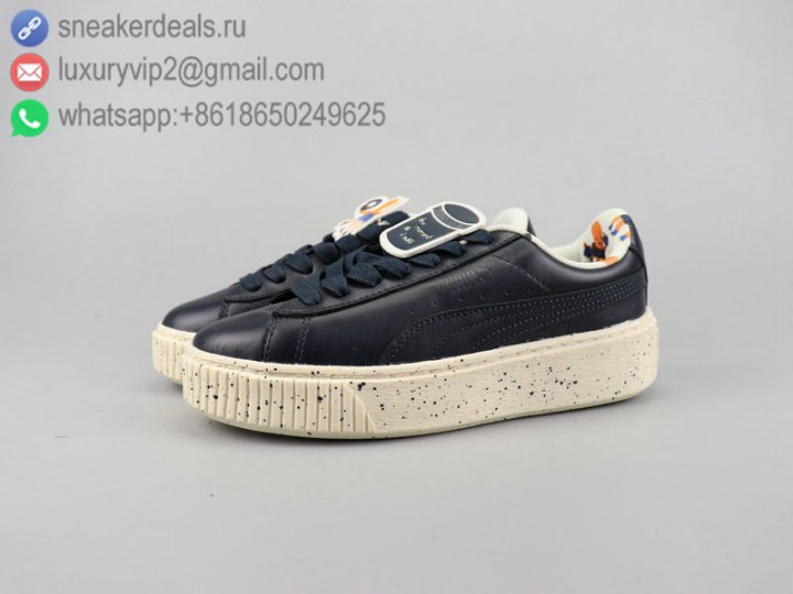 Puma Basket Platform Trace KR Wns Women Shoes Black Leather Size 36-40